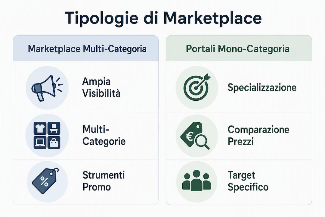 Infografica comparativa: marketplace per il noleggio generalisti vs specializzati