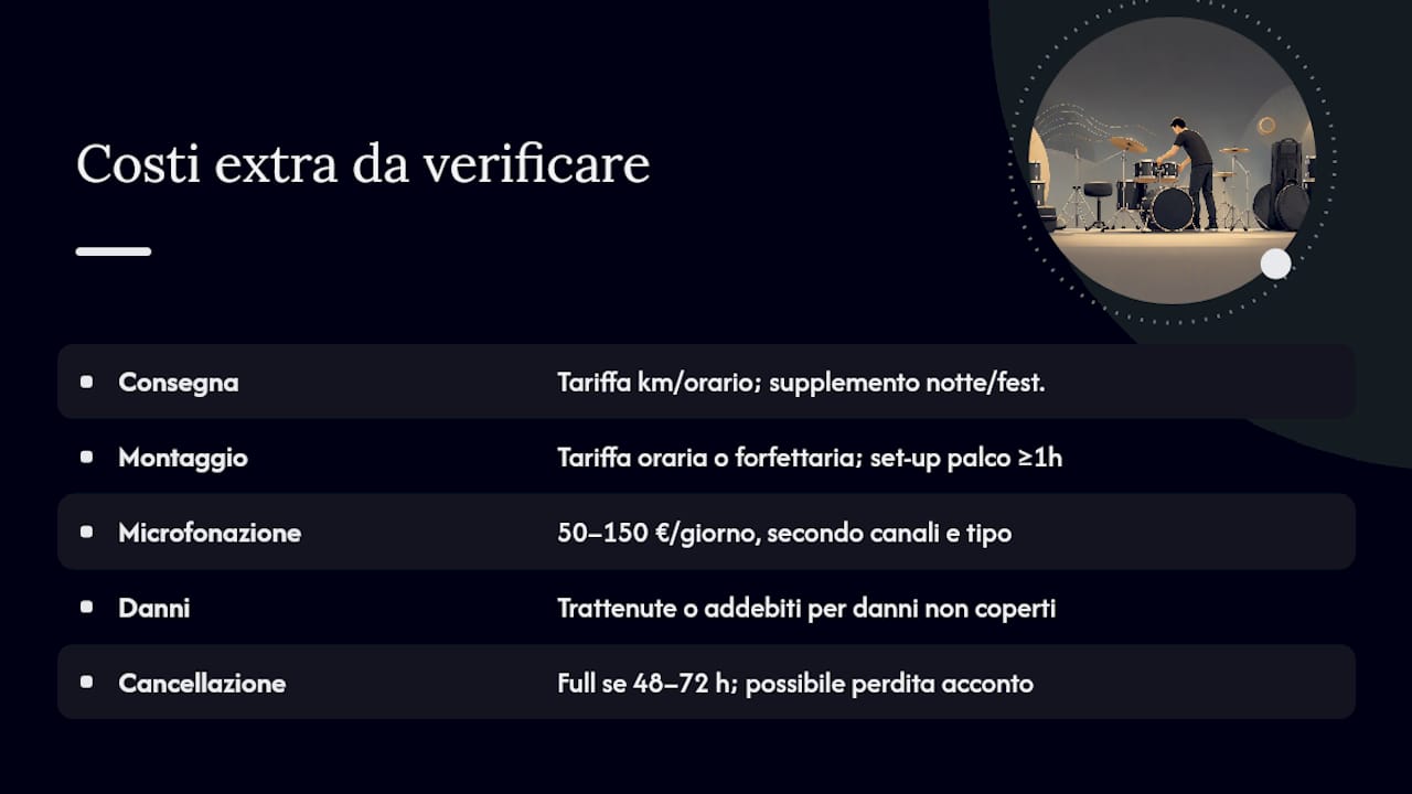 Quali costi extra devi verificare prima di firmare? — overview diagram