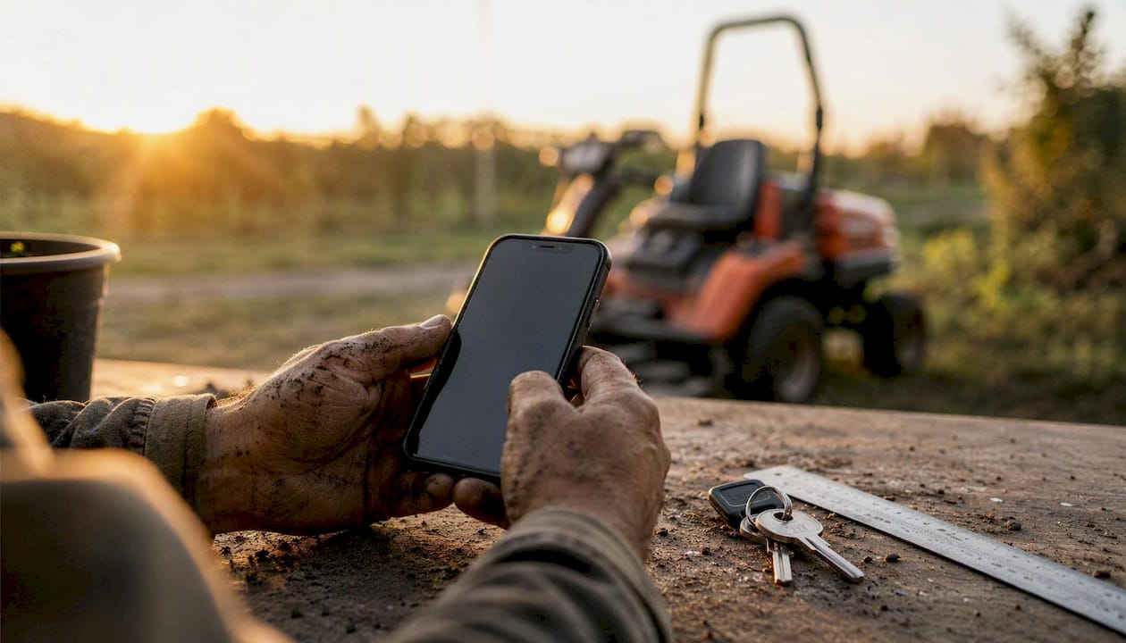 Mani che controllano il prezzo di un affitto direttamente sullo smartphone