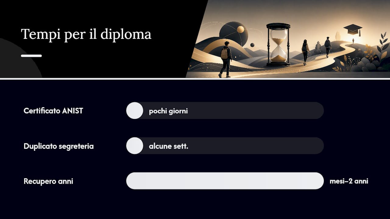 Quanto tempo e quanto costa ottenere o sostituire il diploma? — overview diagram