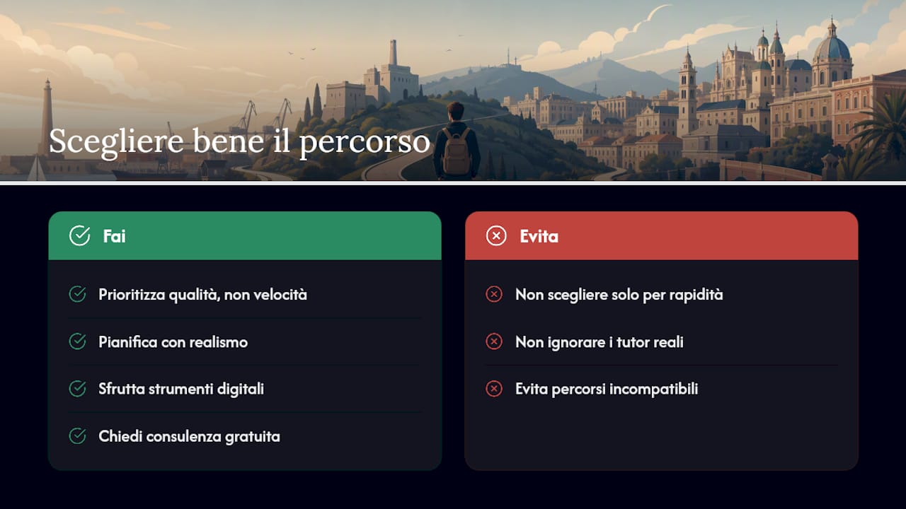 Un'ultima riflessione su come scegliere davvero bene — overview diagram