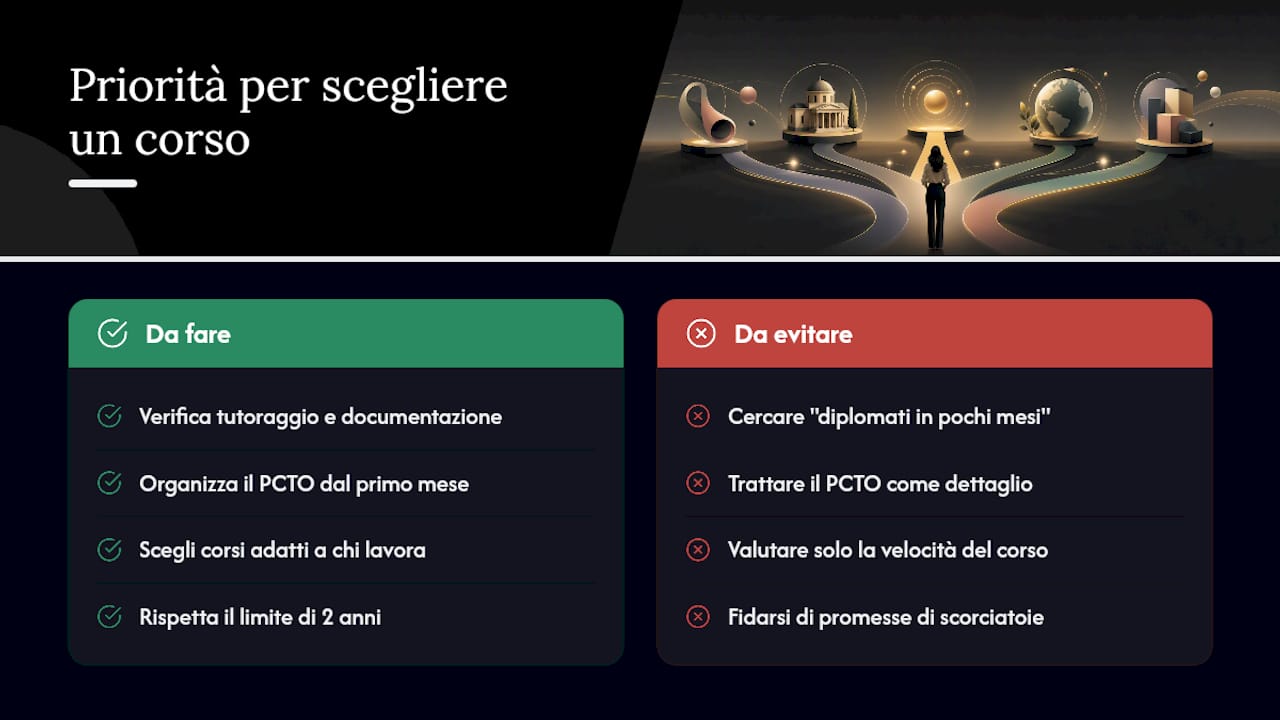 Cosa penso davvero di questi percorsi online — overview diagram
