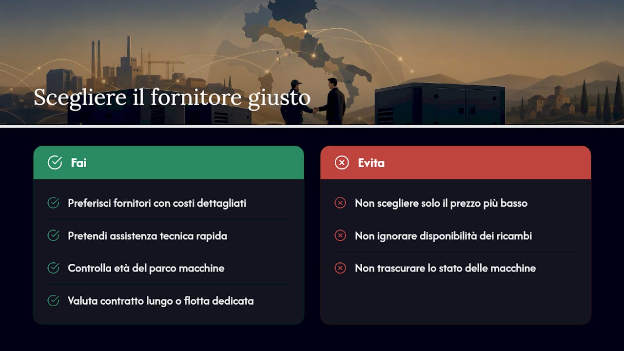 Come scegliere il fornitore giusto in base al prezzo — overview diagram