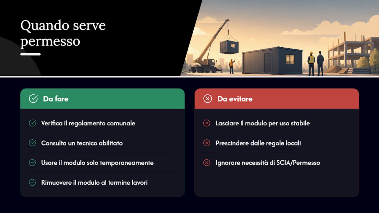 Quando serve un permesso per installare un box prefabbricato — overview diagram
