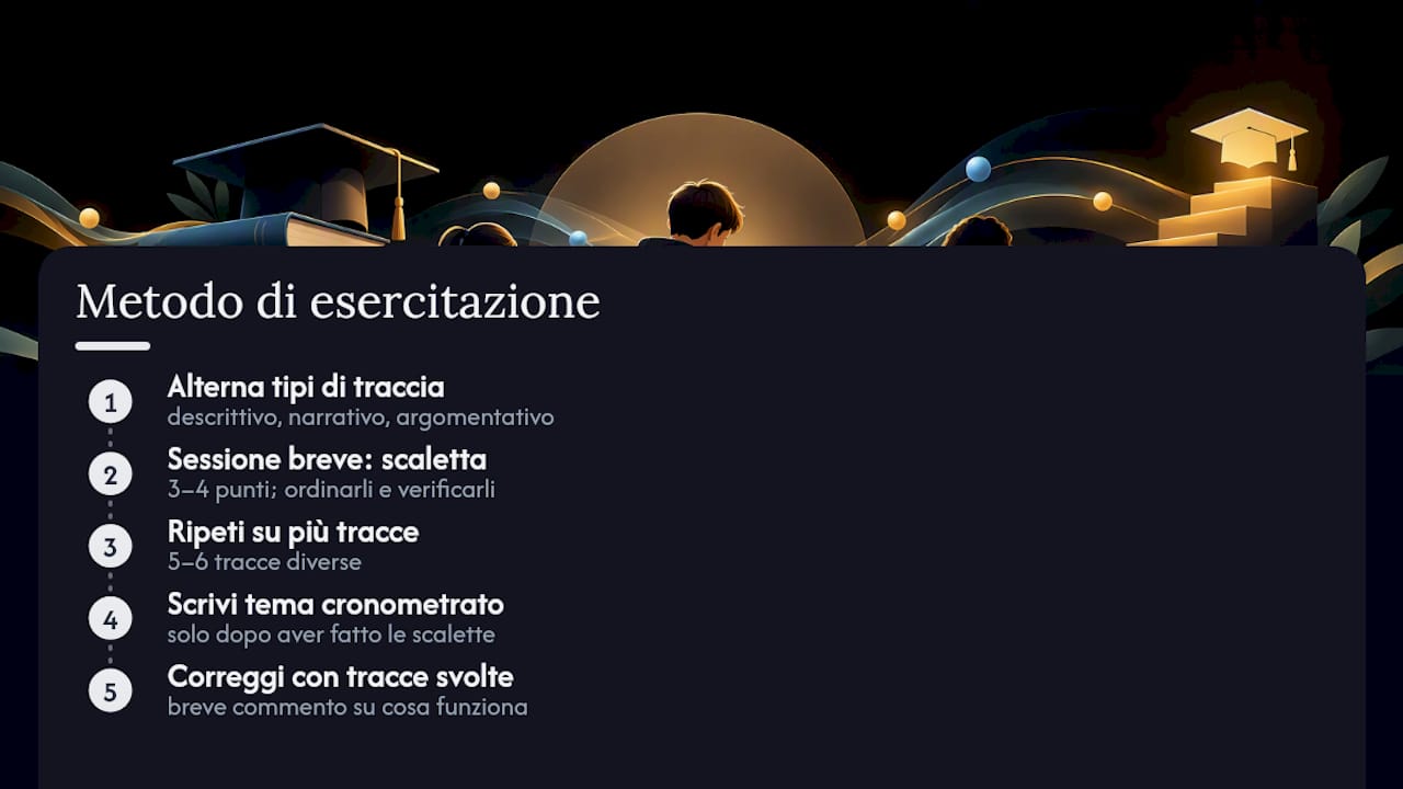 Esempi di tracce per esercitarsi davvero — overview diagram