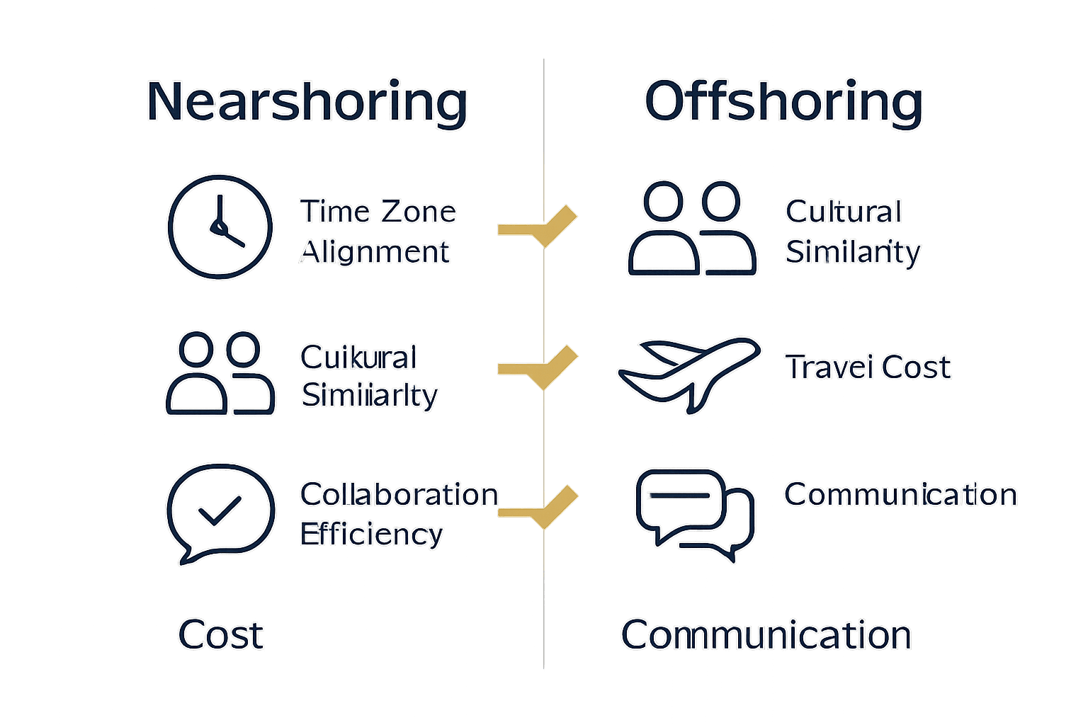 Nearshoring vs offshoring enterprise comparison infographic