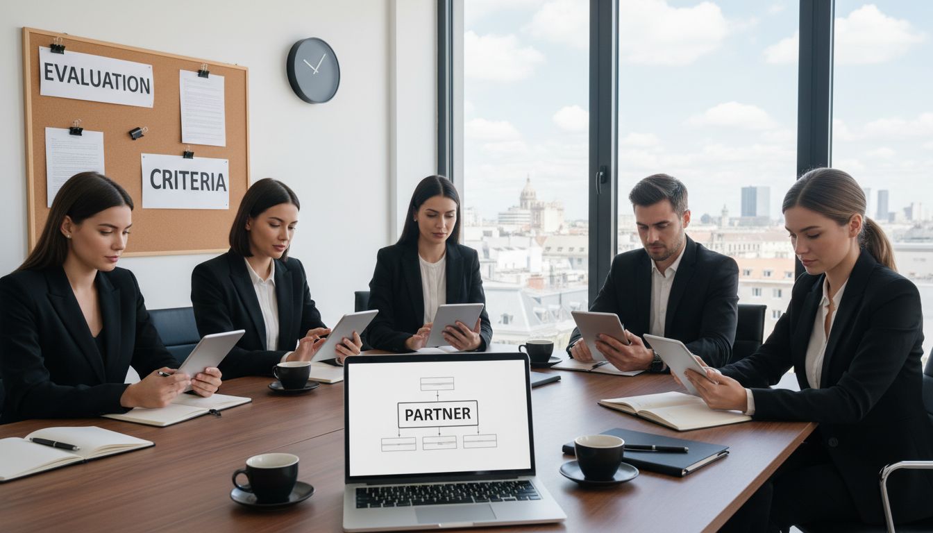 Professionals evaluating outsourcing partners