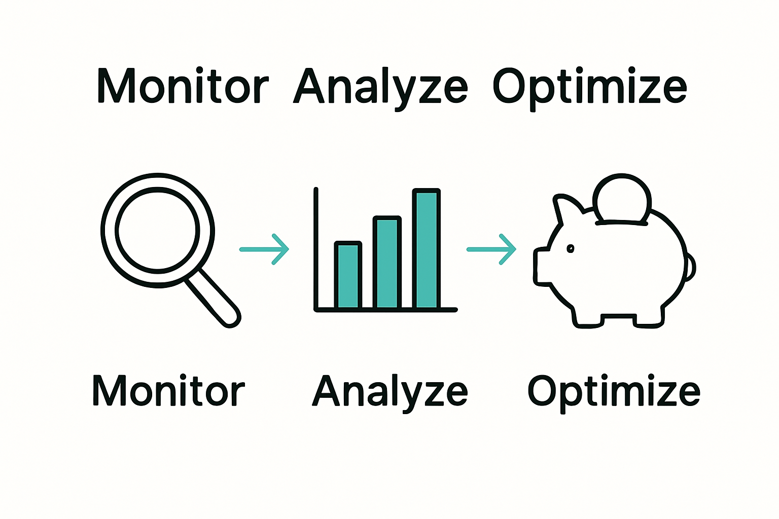 Infographic of BPO monitoring steps