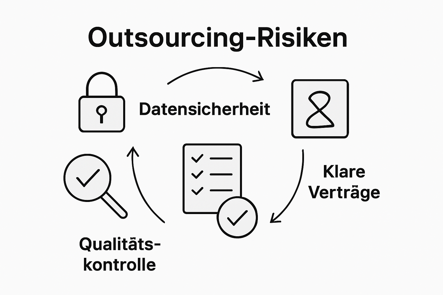 Infographic about strategies minimizing outsourcing risks