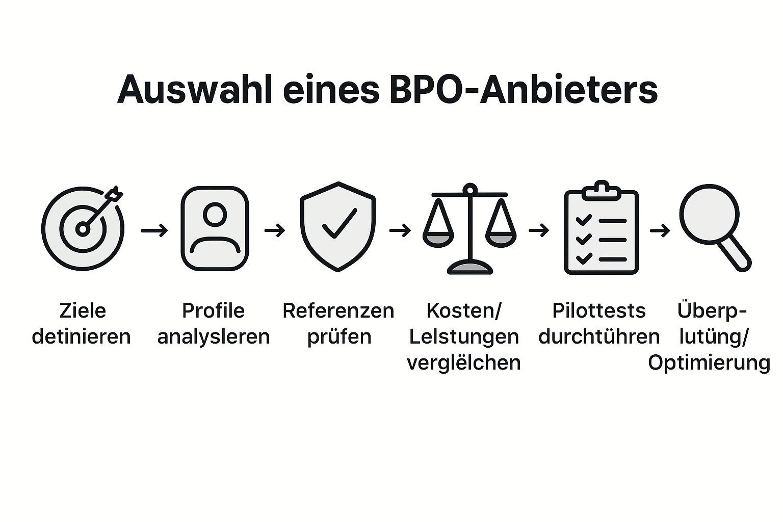 Schritt-für-Schritt-Übersicht: So wählen Sie den passenden BPO-Dienstleister aus