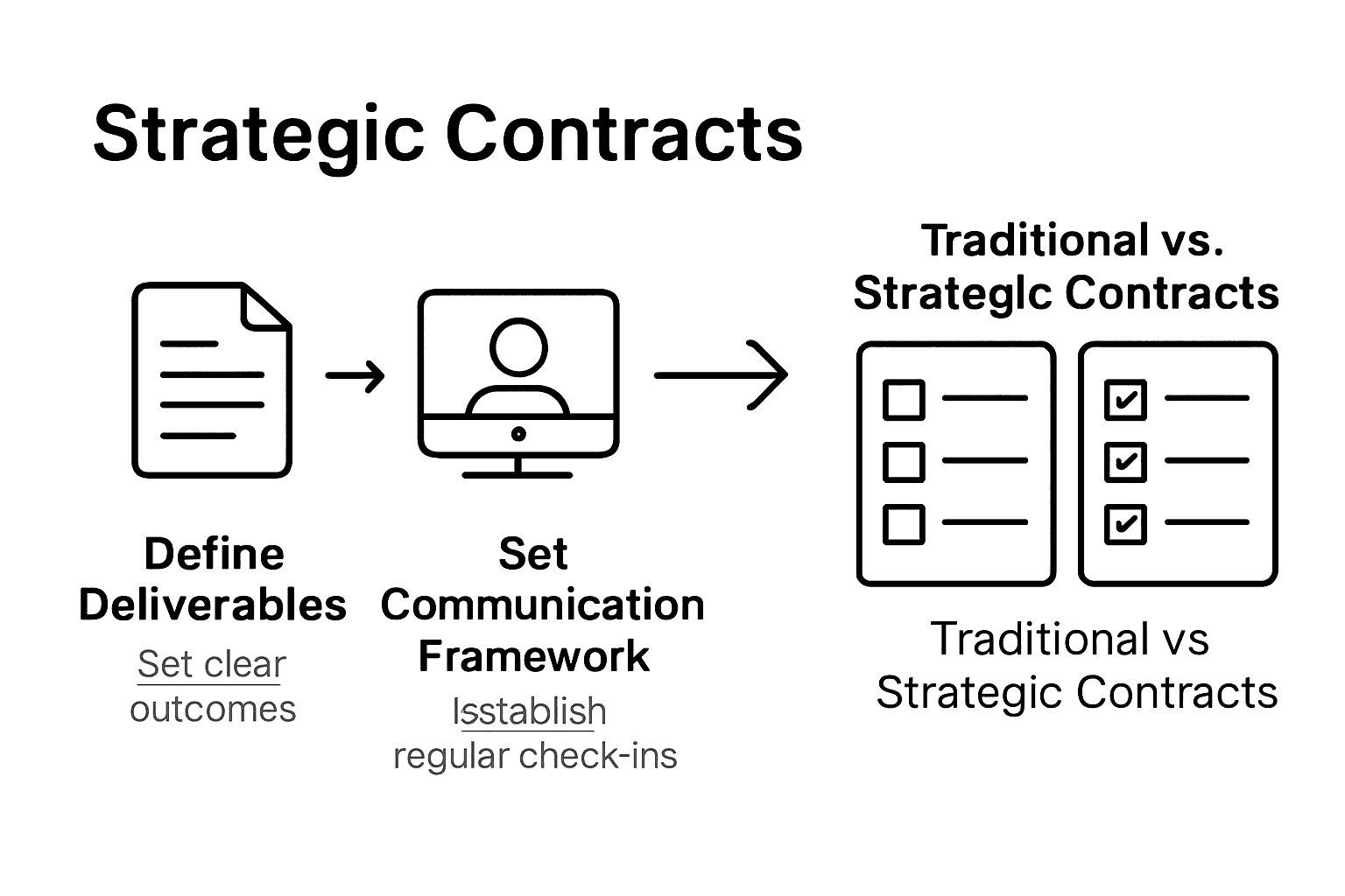 Infographic of outsourcing contract process