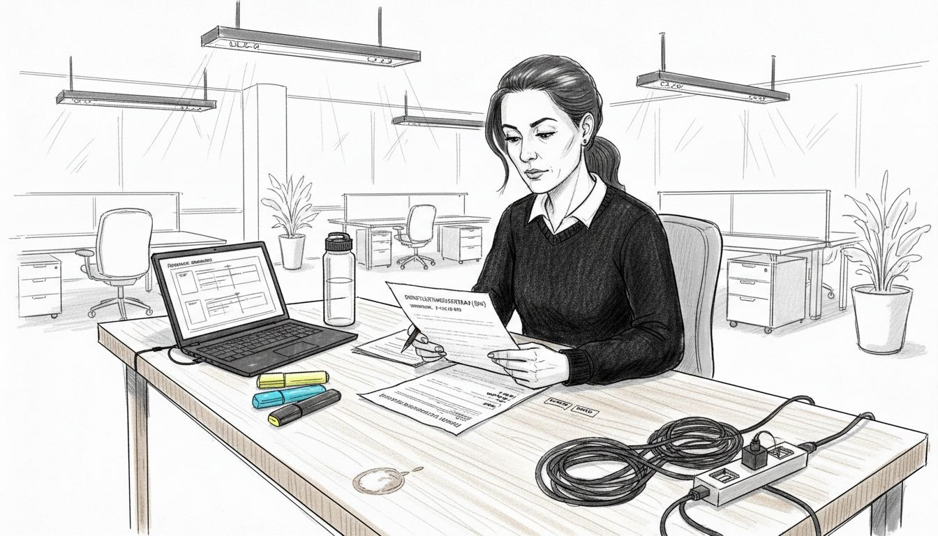 Der Projektleiter prüft die Unterlagen zum BPO-Prozess auf Vollständigkeit und Qualität.