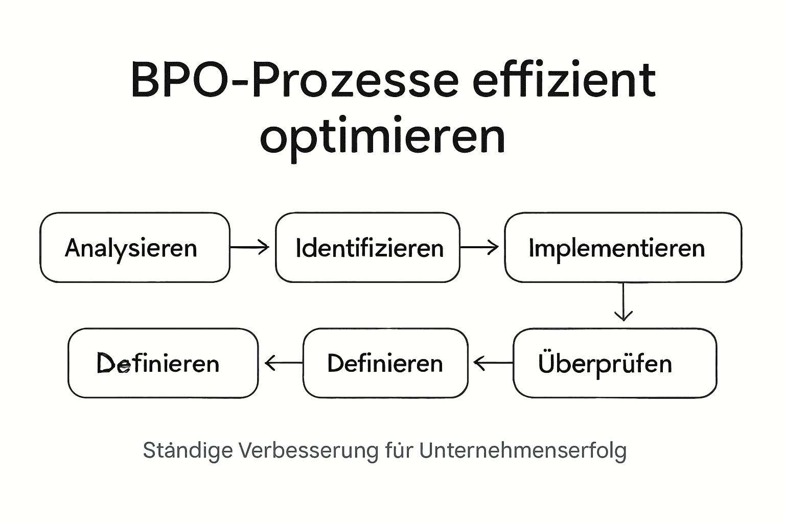 Infografik: In fünf Schritten zu einer effektiven Optimierung von BPO-Prozessen