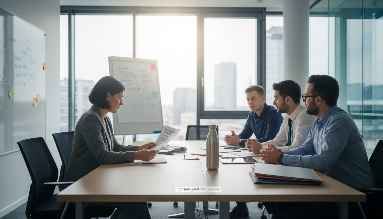 Team reviews BPO partner selection evaluation