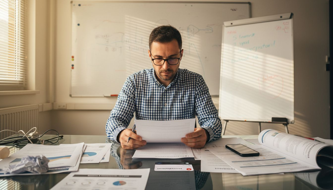 IT manager reviewing vendor proposals
