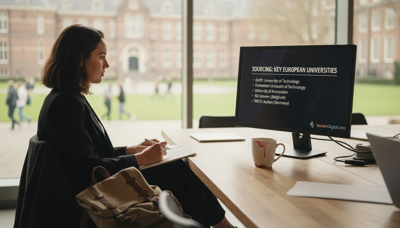 Recruiter planning university sourcing strategy
