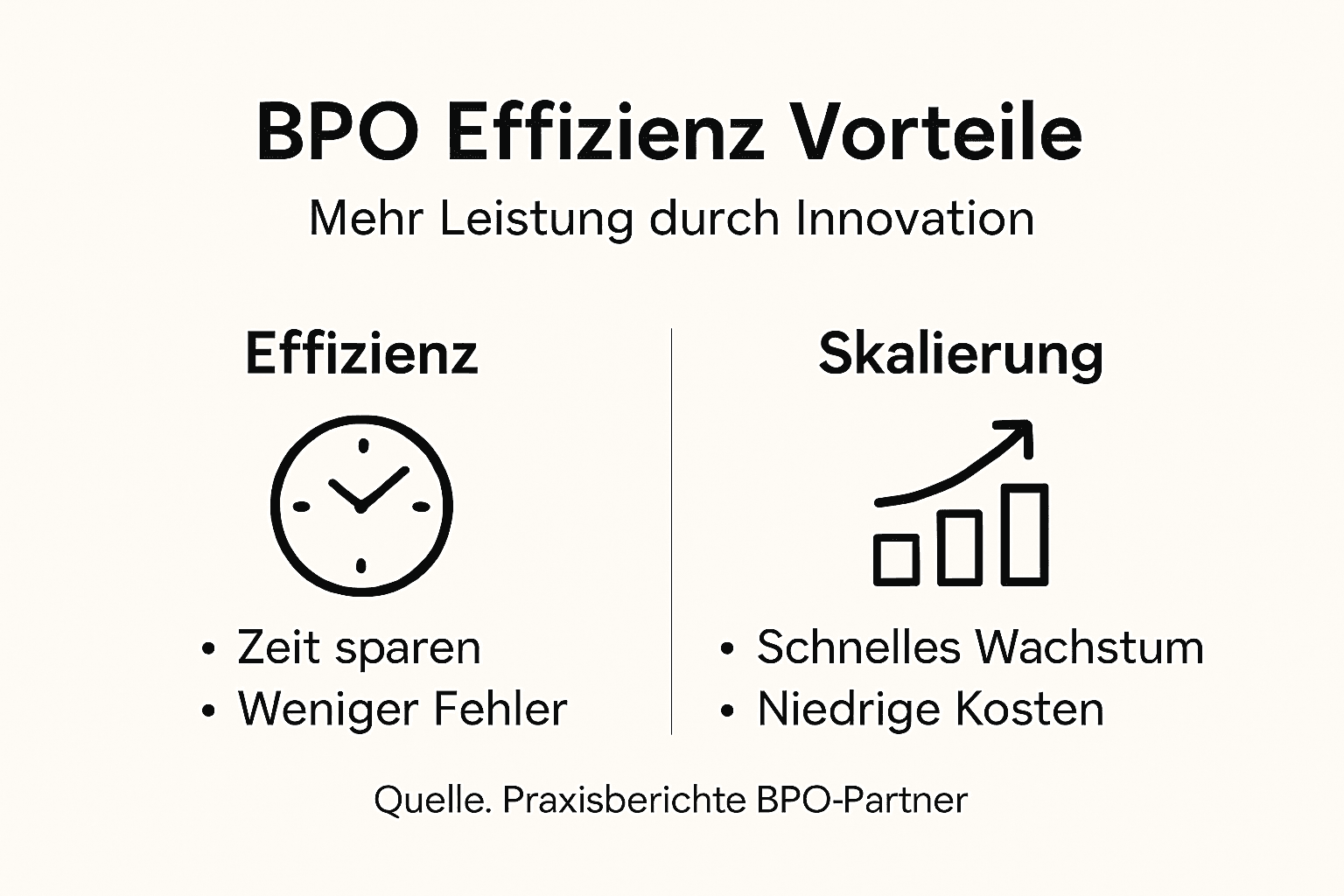 Grafik: So steigern Unternehmen Effizienz und Wachstum im BPO-Bereich