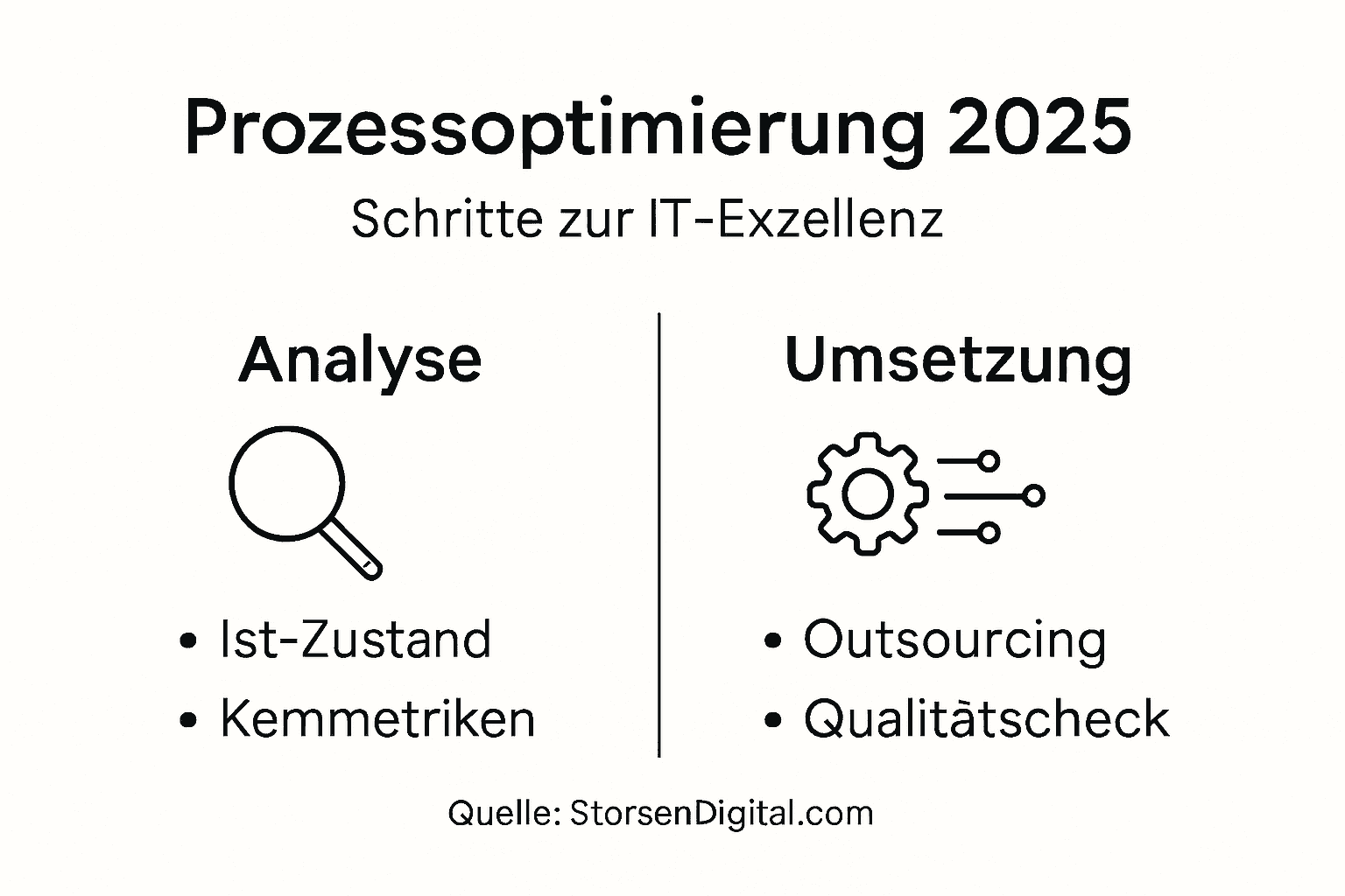 Übersichtsgrafik mit den wichtigsten Optimierungsschritten und deren Einordnung in verschiedene Kategorien