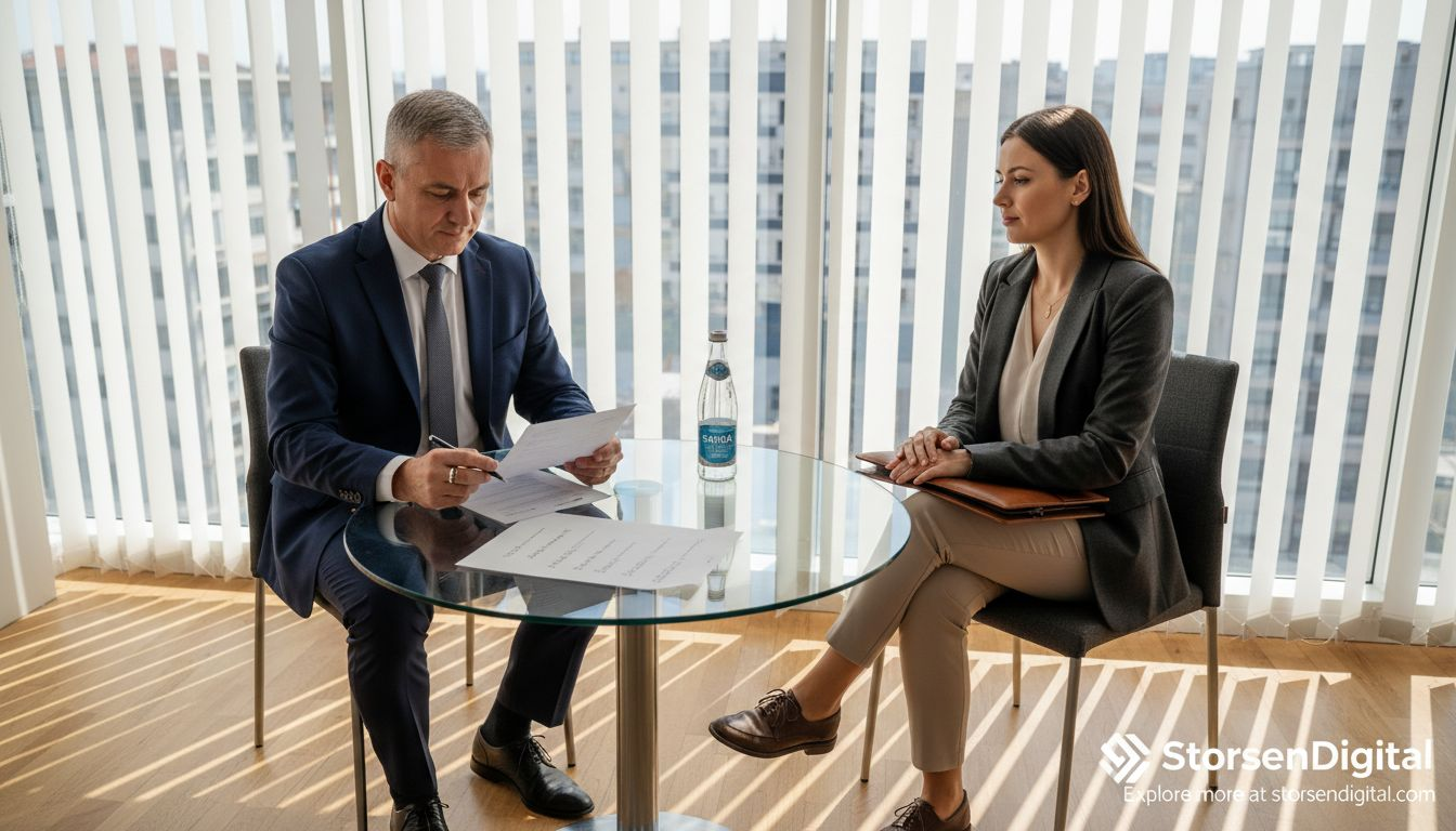 Interview scene in Sarajevo recruitment office