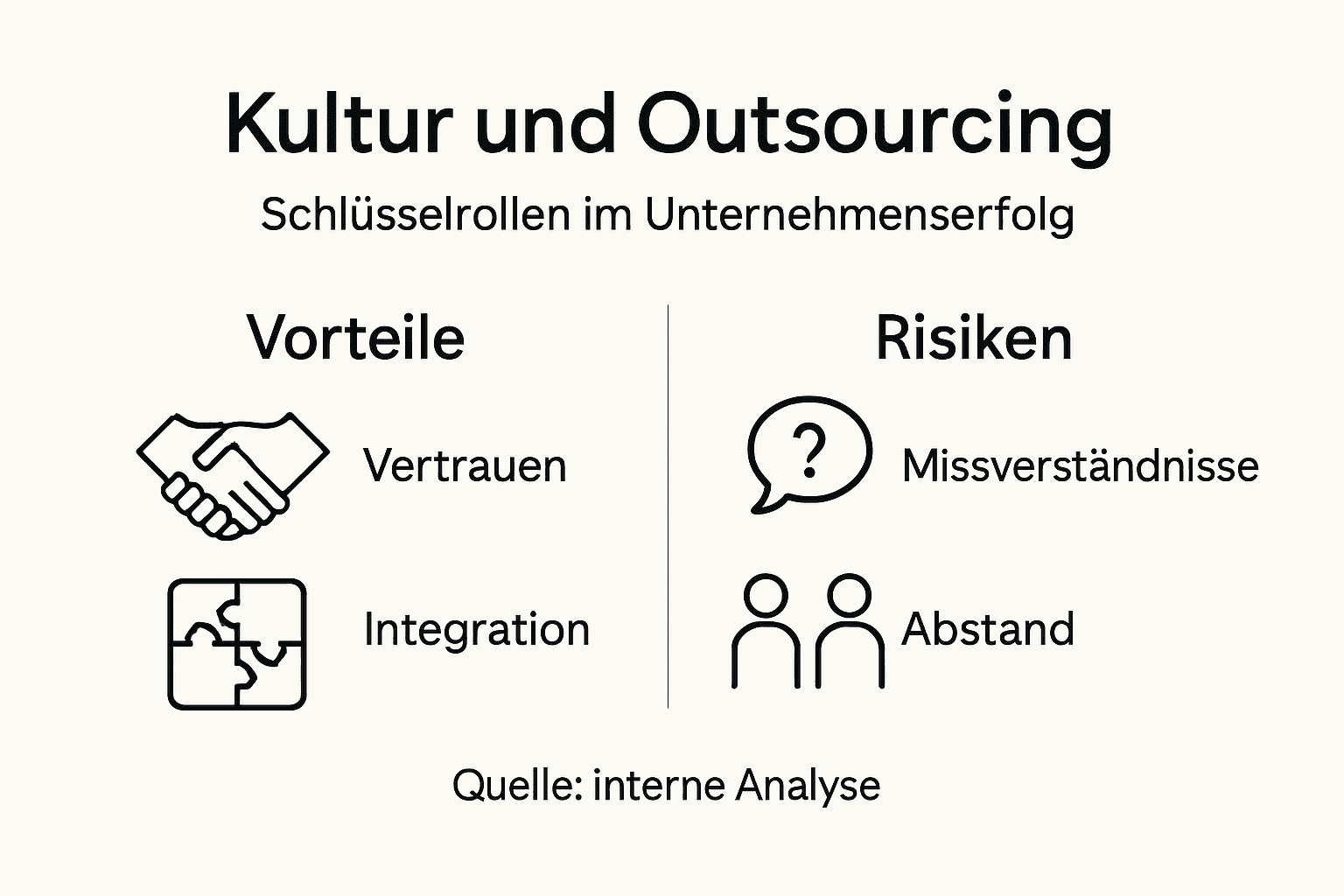 Infografik: Unternehmenskultur im Fokus – Chancen und Herausforderungen beim Outsourcing