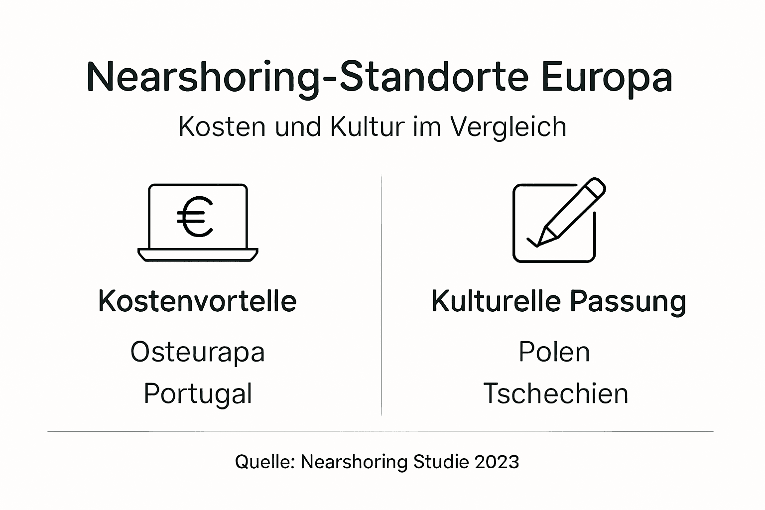 Übersicht: Nearshoring in Europa – Vorteile im Vergleich