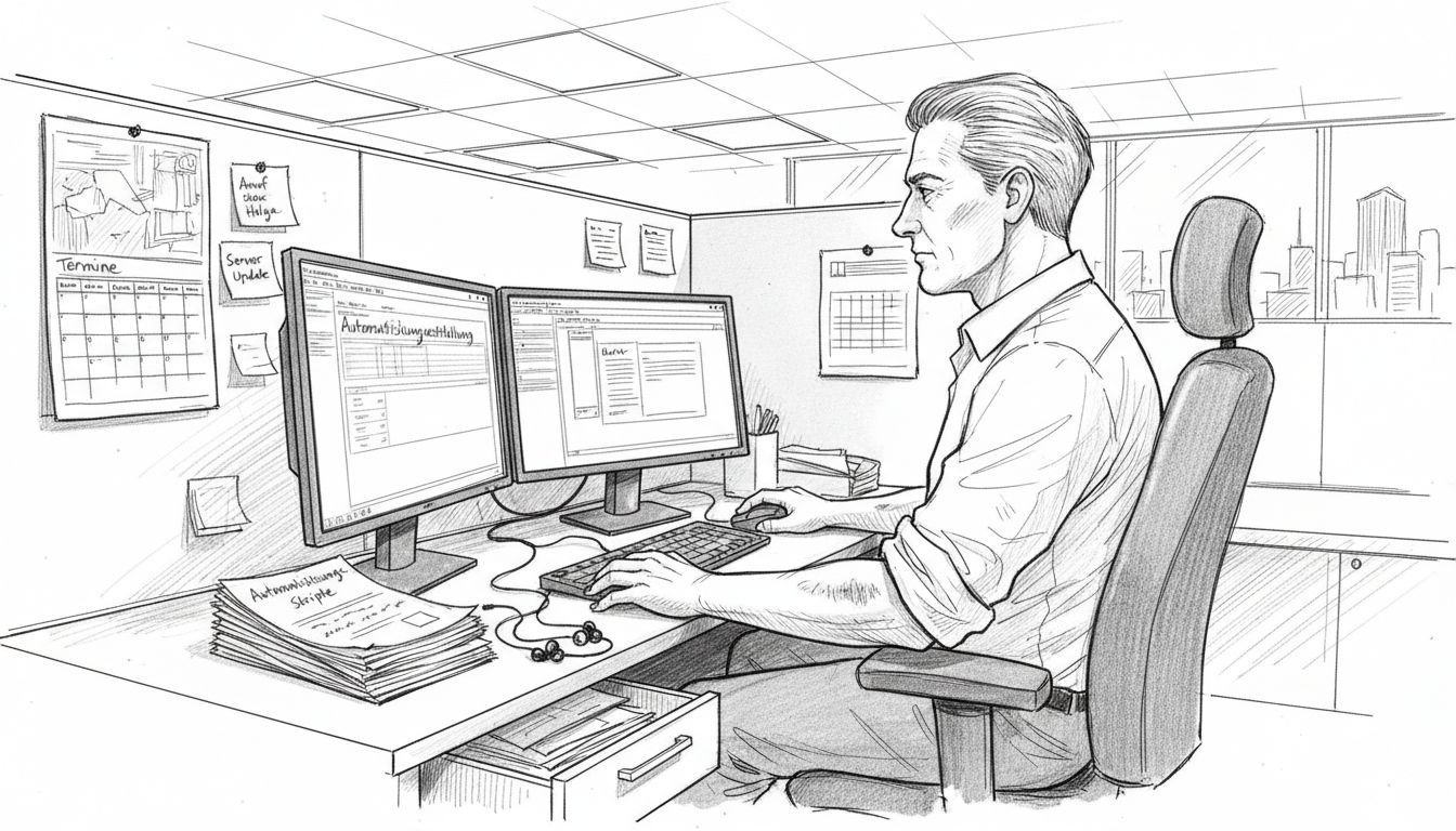 Ein IT-Manager setzt eine RPA-Lösung zur Prozessautomatisierung auf.