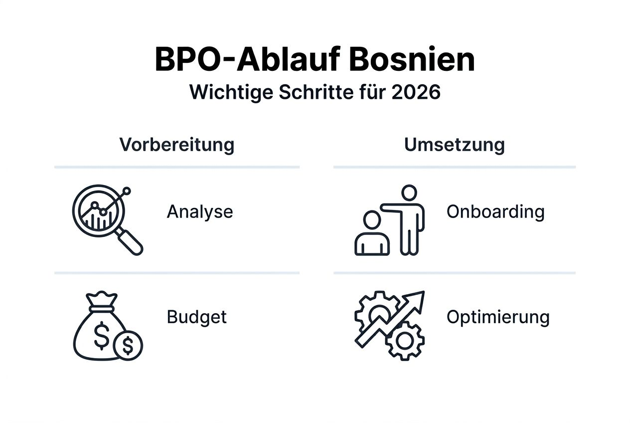 Überblick: So läuft der BPO-Prozess in Bosnien ab (Infografik)