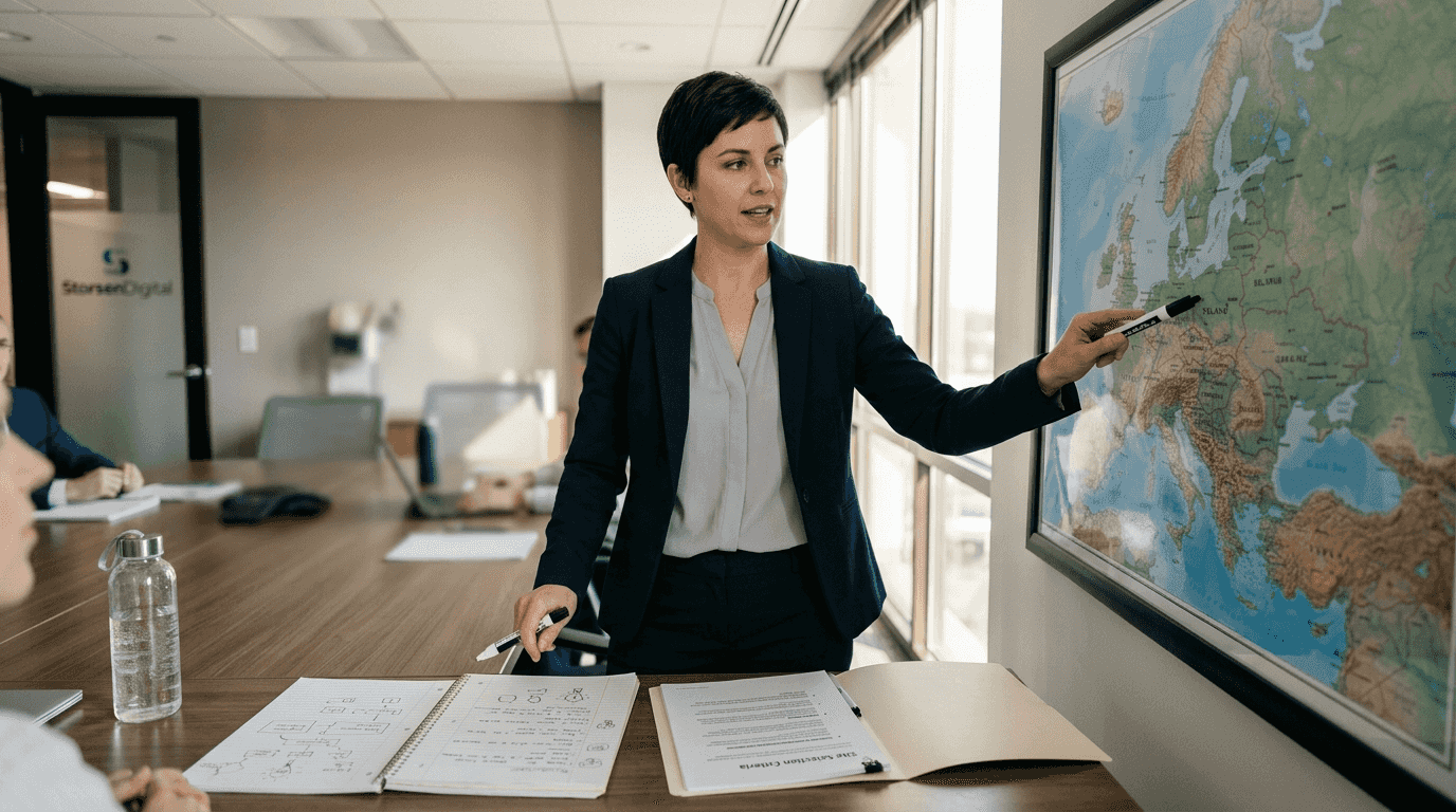 Executive highlighting Poland for nearshoring