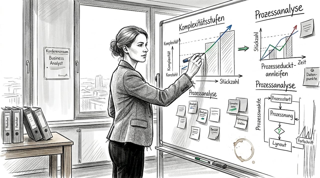 Ein Analyst prüft, wie komplex die Abläufe im Outsourcing tatsächlich sind.