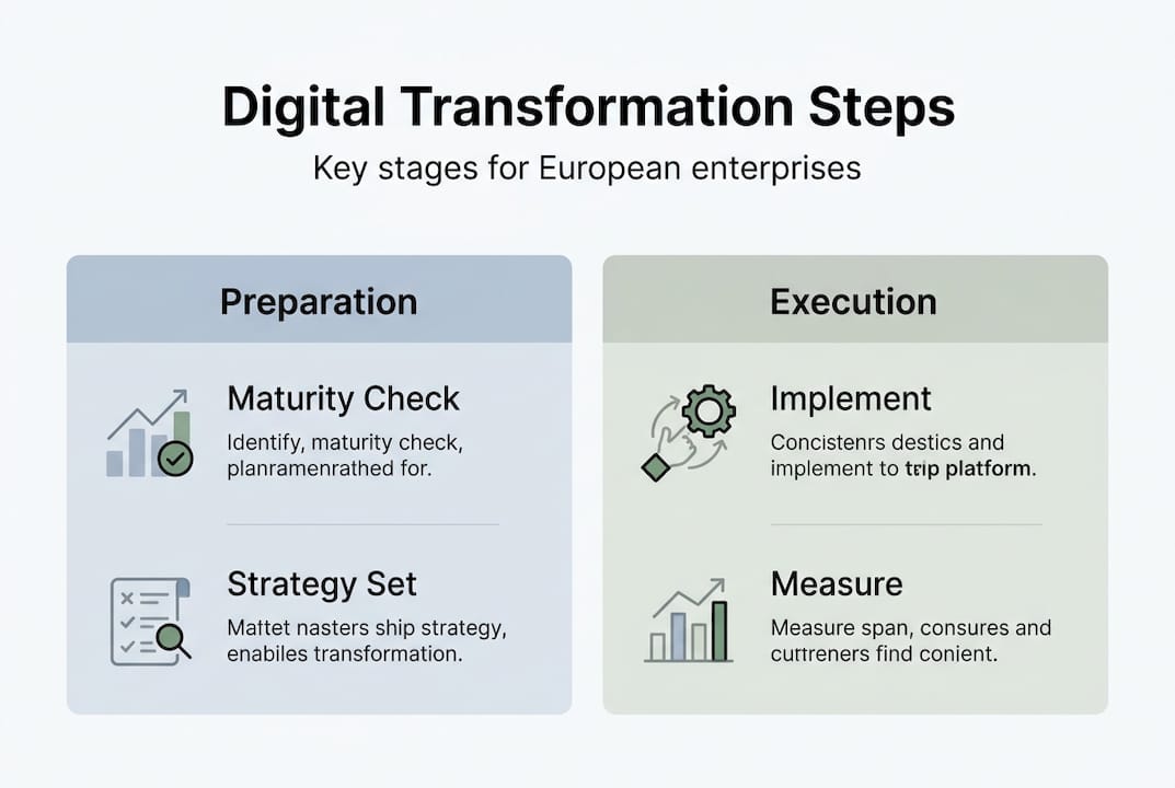 Digital transformation steps for European enterprises