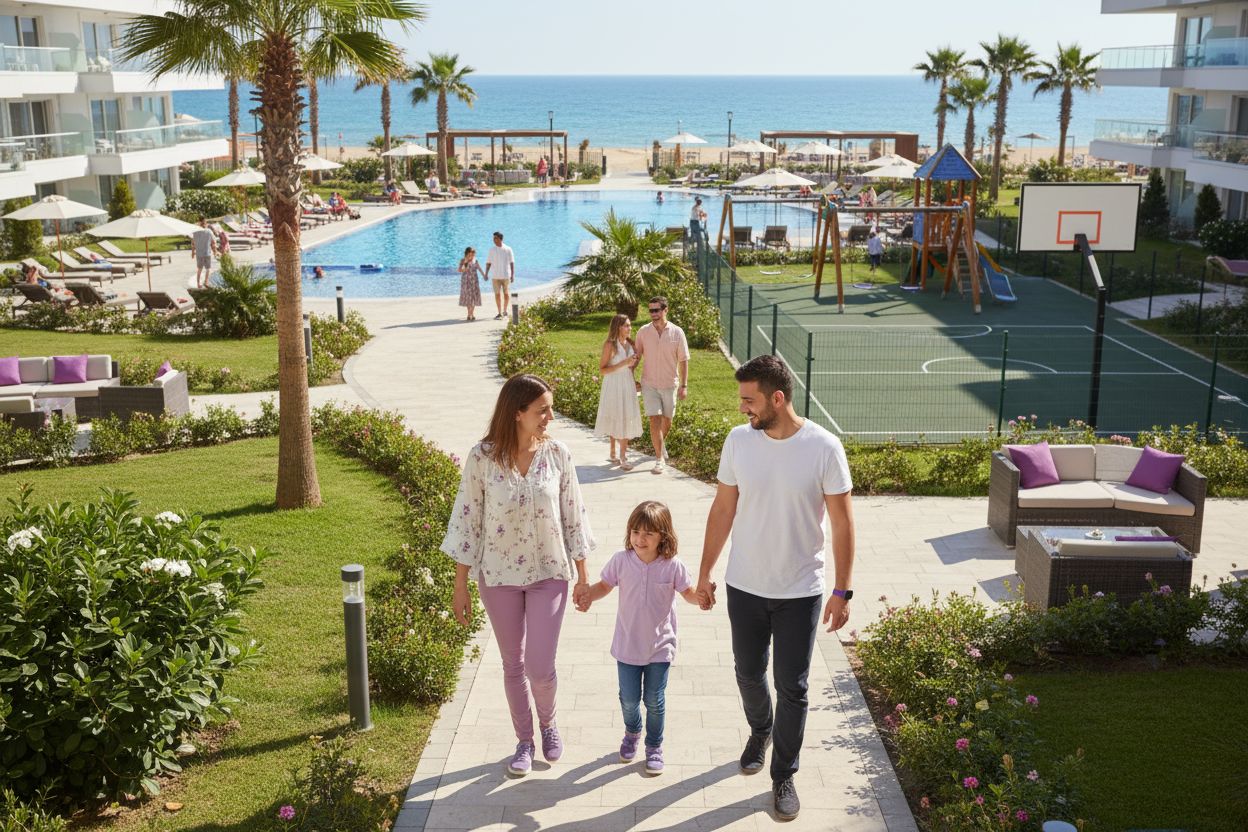 инфраструктура, апартаменты у моря, семья