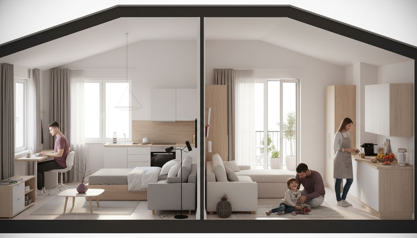 студия апартаменты интерьер