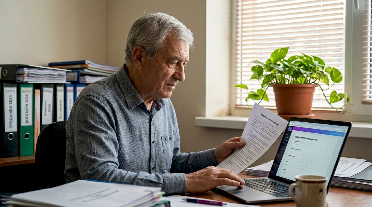 Риэлтор внимательно сопоставляет данные в бумажных документах с информацией на электронных носителях, чтобы убедиться в их соответствии.