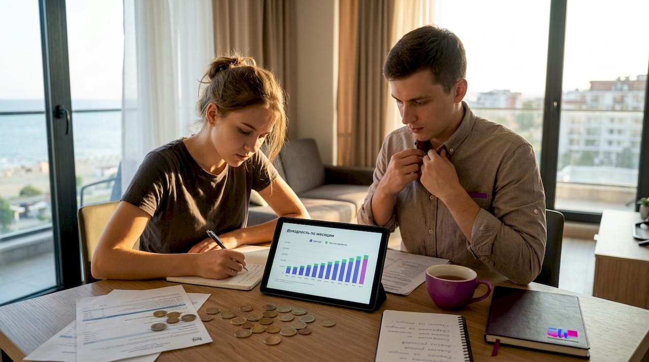 Пара рассуждает, насколько выгодно сдавать квартиру в аренду.