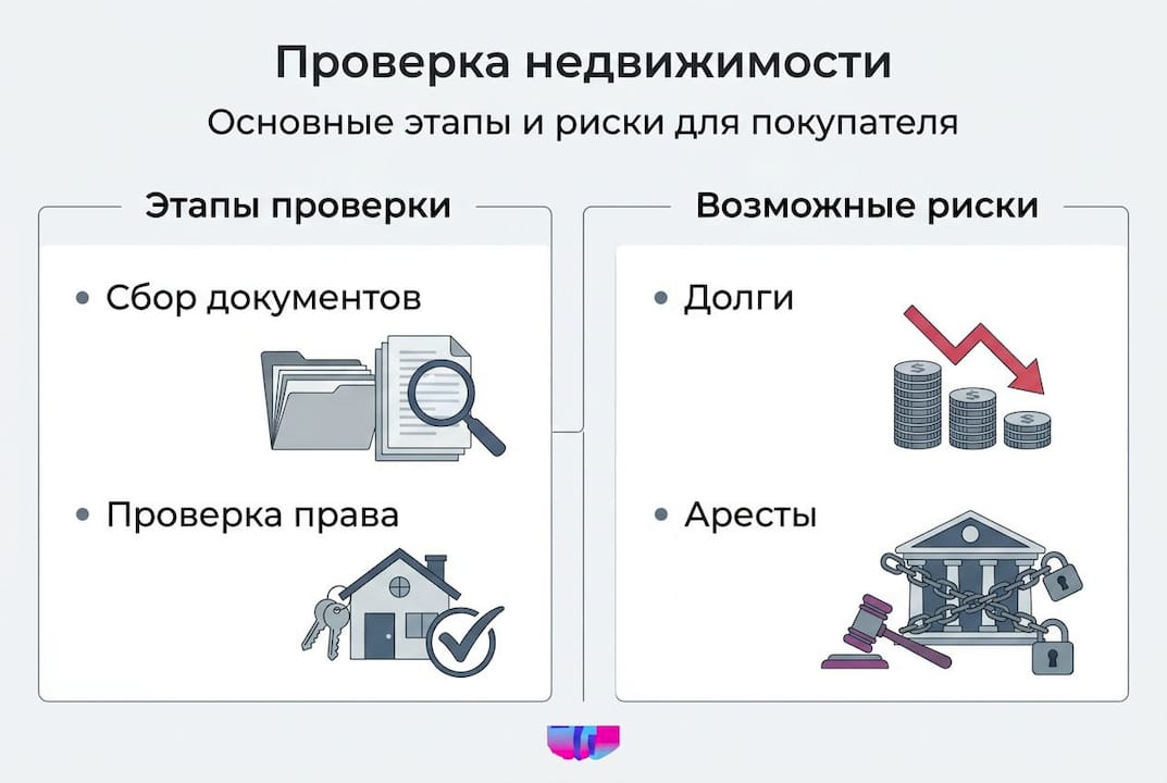 Инфографика: как проходит проверка недвижимости и какие подводные камни могут встретиться