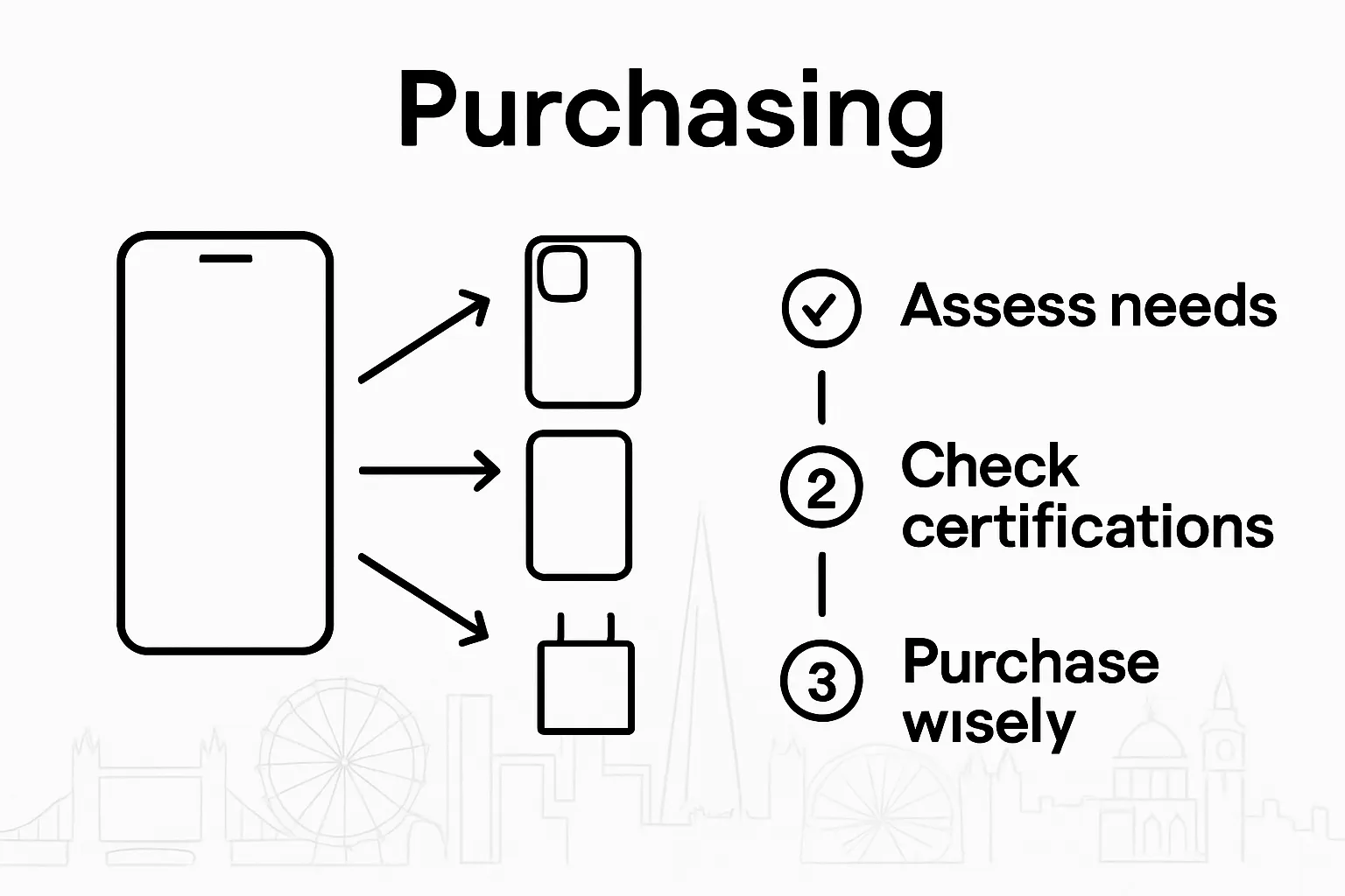 Step-by-step phone accessory selection for parents.
