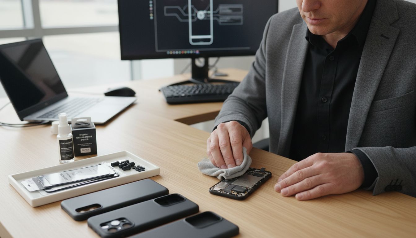 cleaning phone accessories