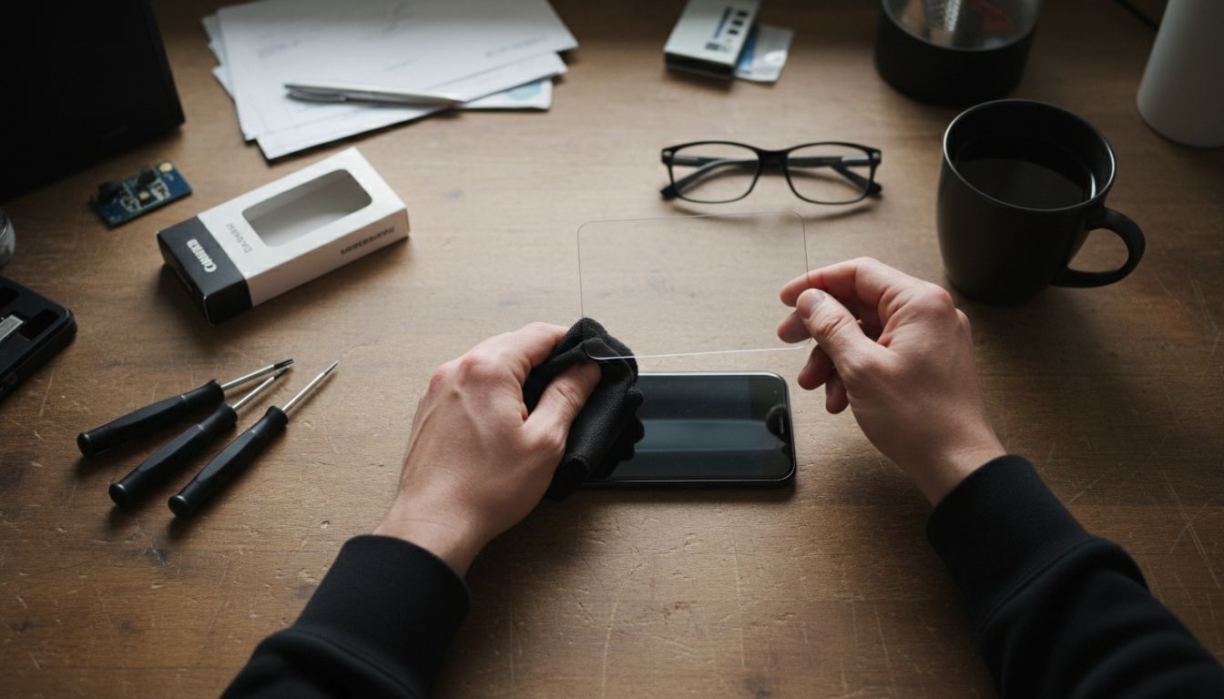 screen protector installation