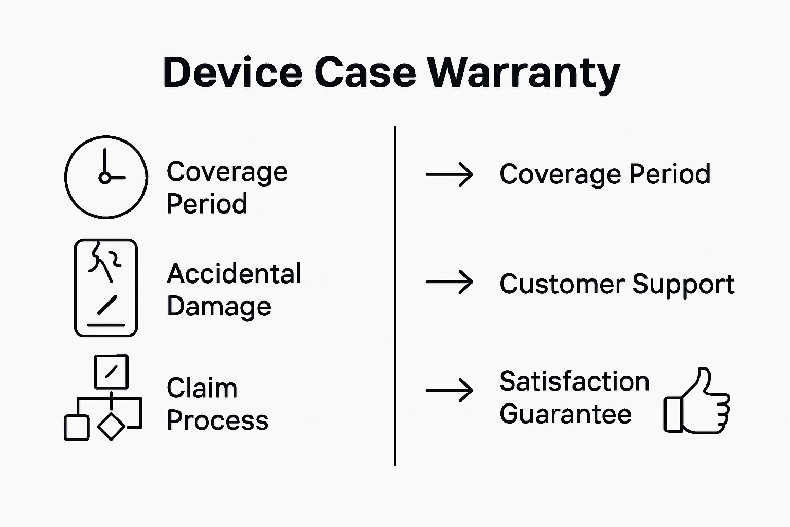 Infographic comparing device case warranties