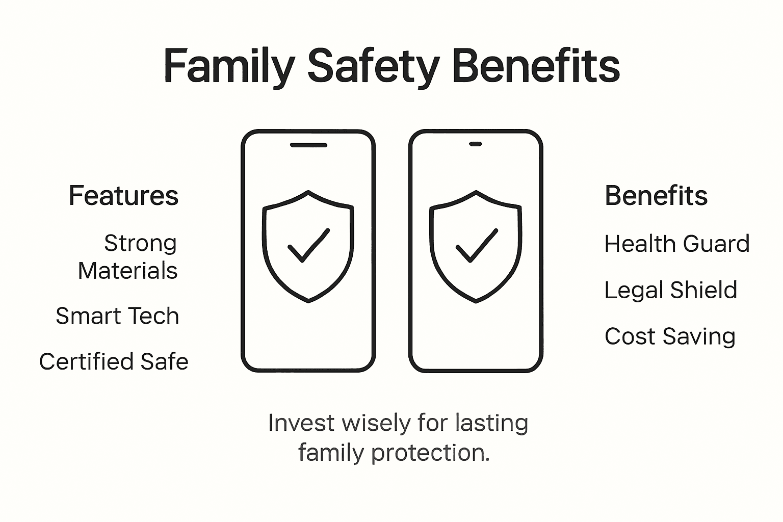 Infographic showing safety benefits of premium accessories