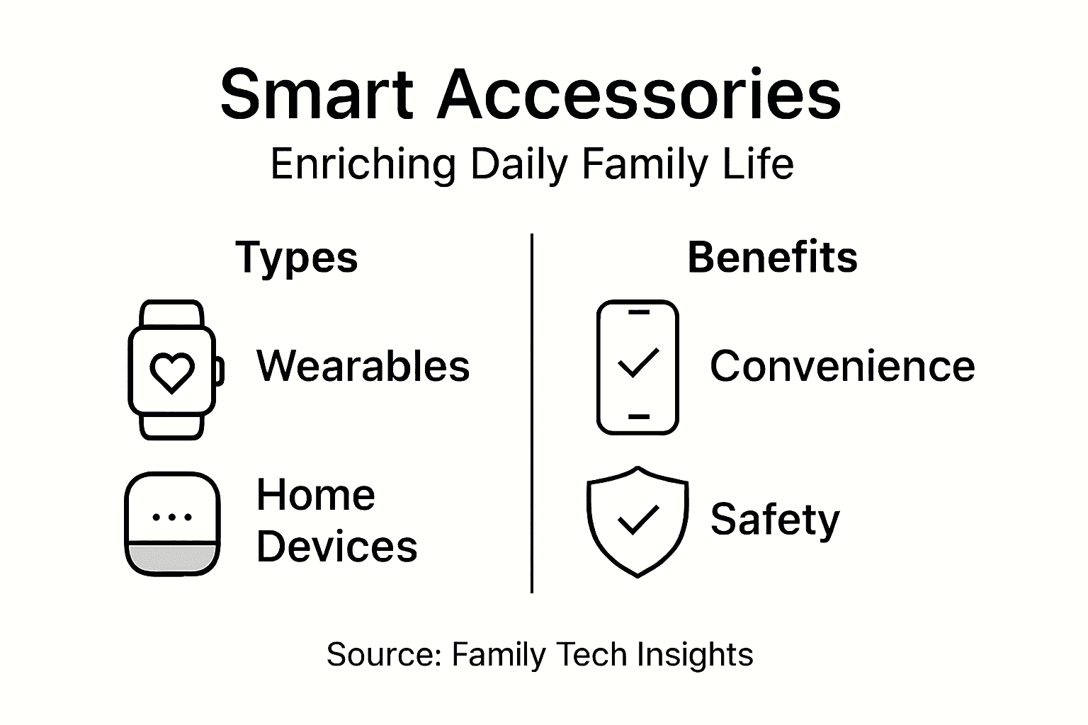 Infographic about smart accessories for families