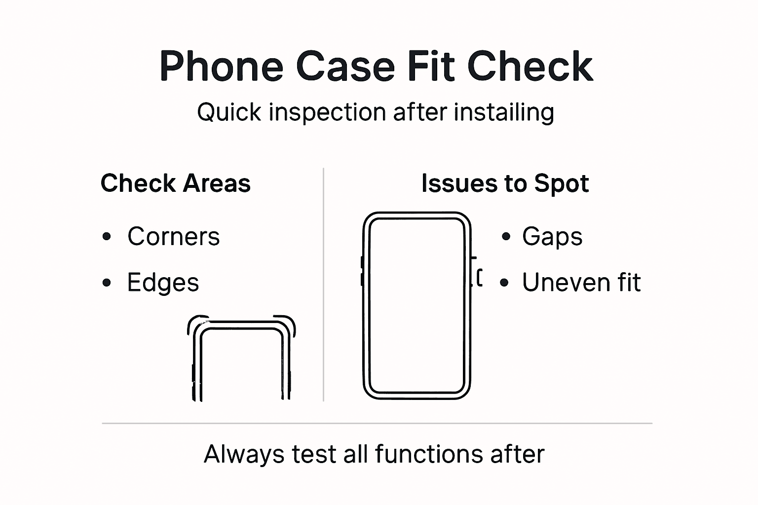 Infographic phone case fit check steps