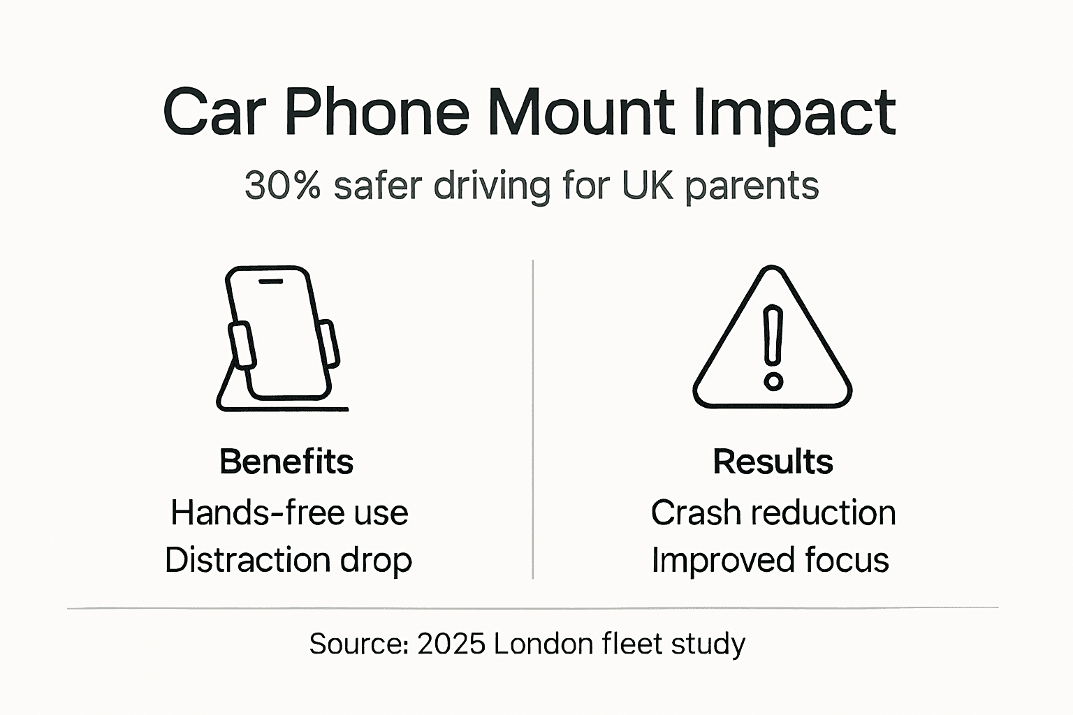 Infographic showing accident reduction and safety benefits