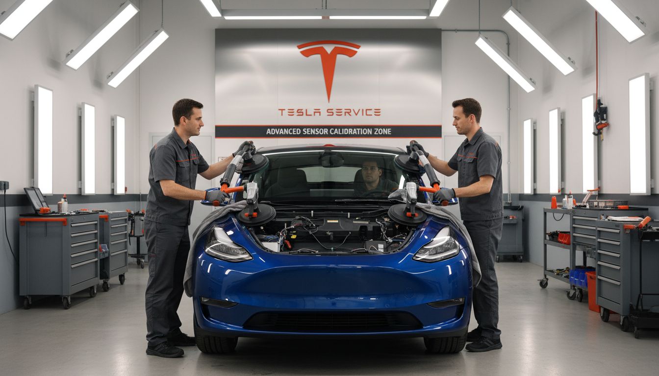 Tesla professional windshield replacement