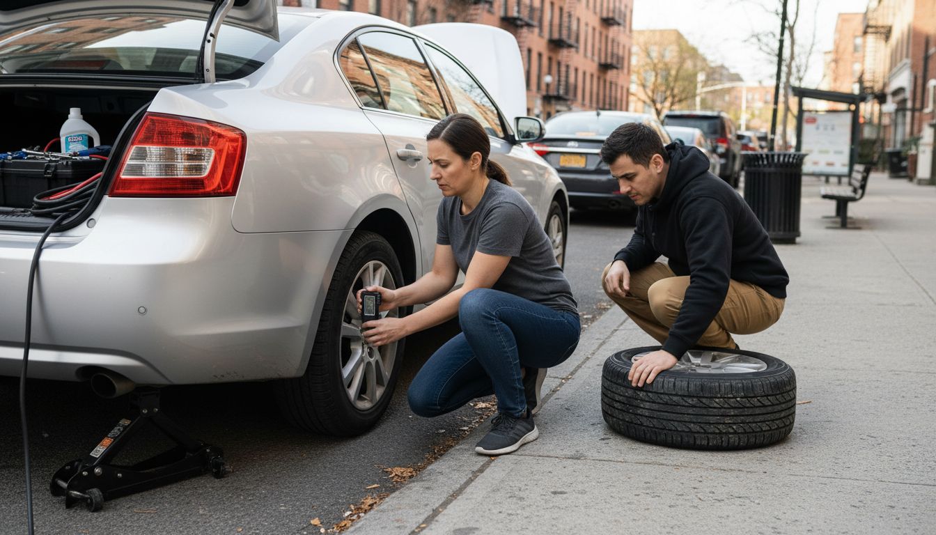 urban car tire check