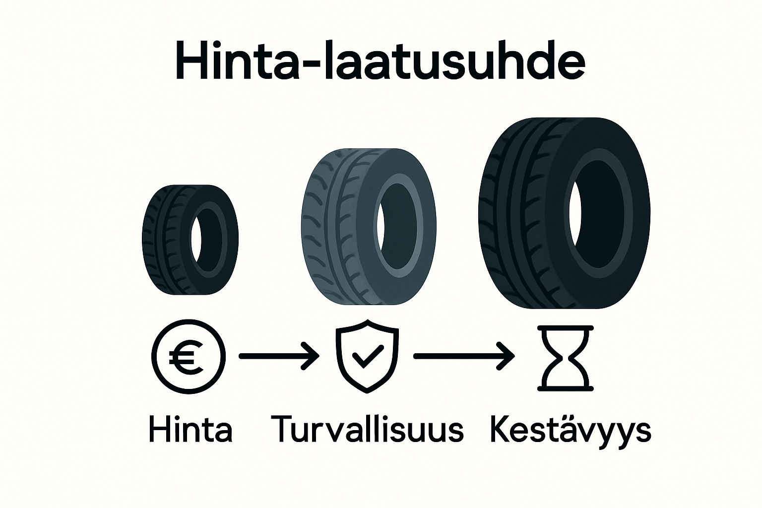 Infographic showing tire price and quality relationship