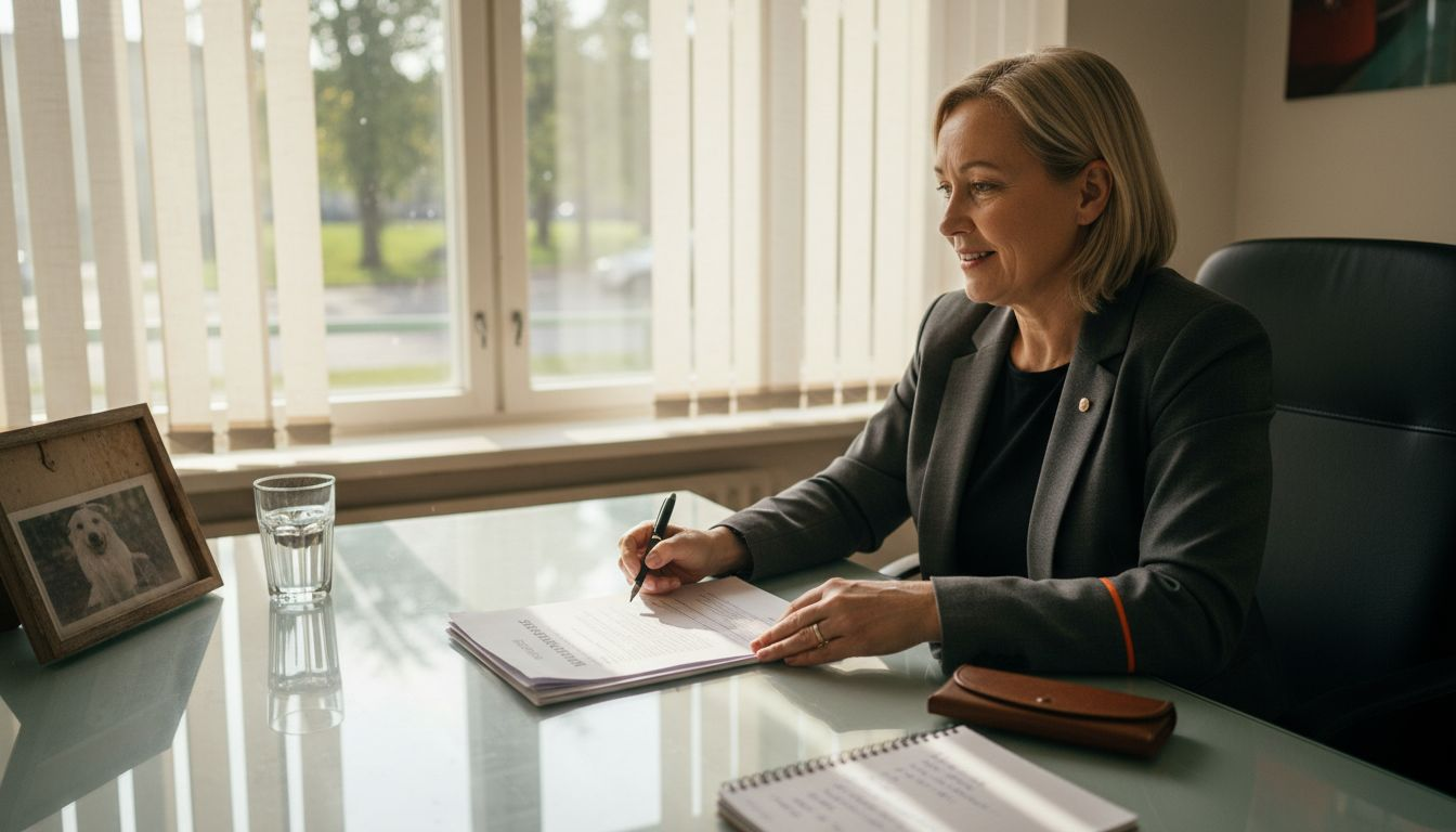 Myyjä ja asiakas allekirjoittavat vakuutussopimusta.