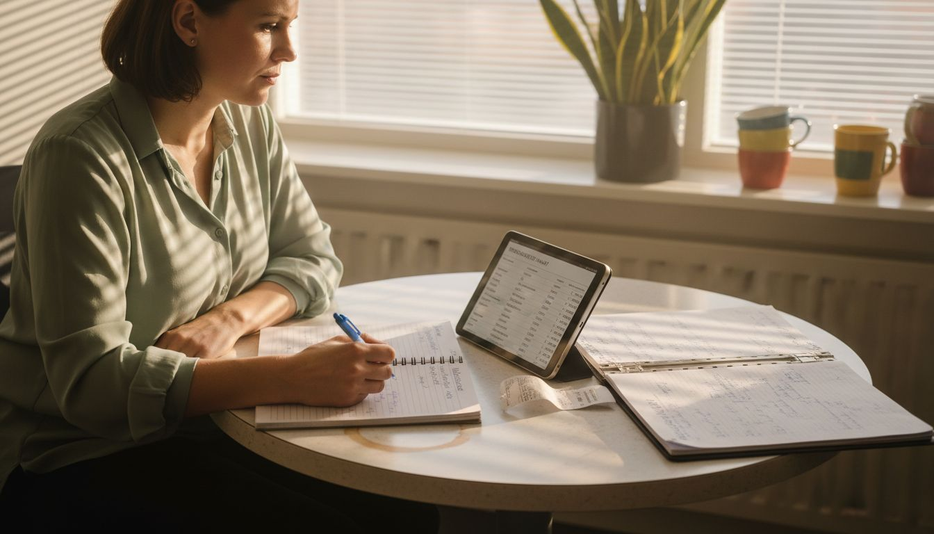 Esimies vertailee rengashintoja ja kirjaa tärkeimmät havainnot ylös.