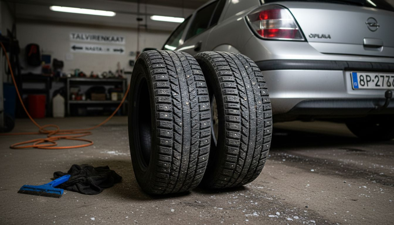 Nastarenkaat ja kitkarenkaat rinnakkain vertailussa