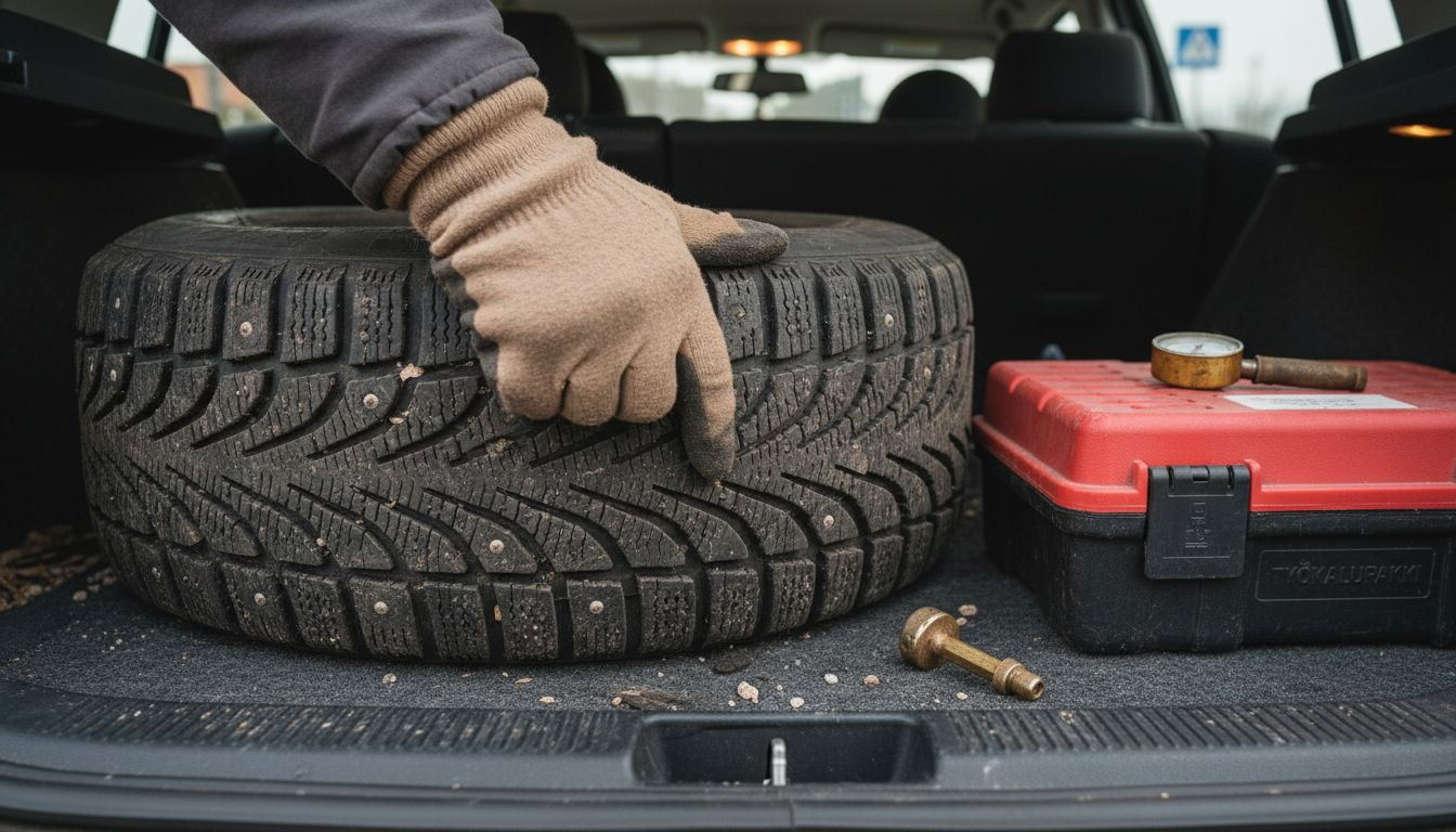 Kädet tarkastelevat kulunutta nastarengasta läheltä.